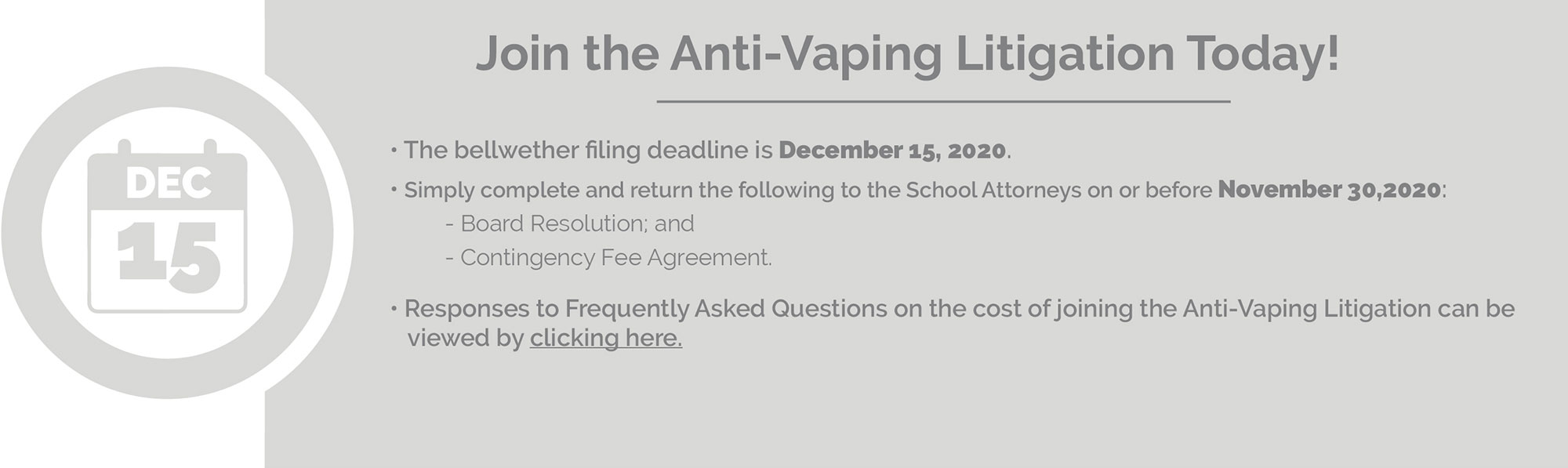 Join the Anti-Vaping litigation today